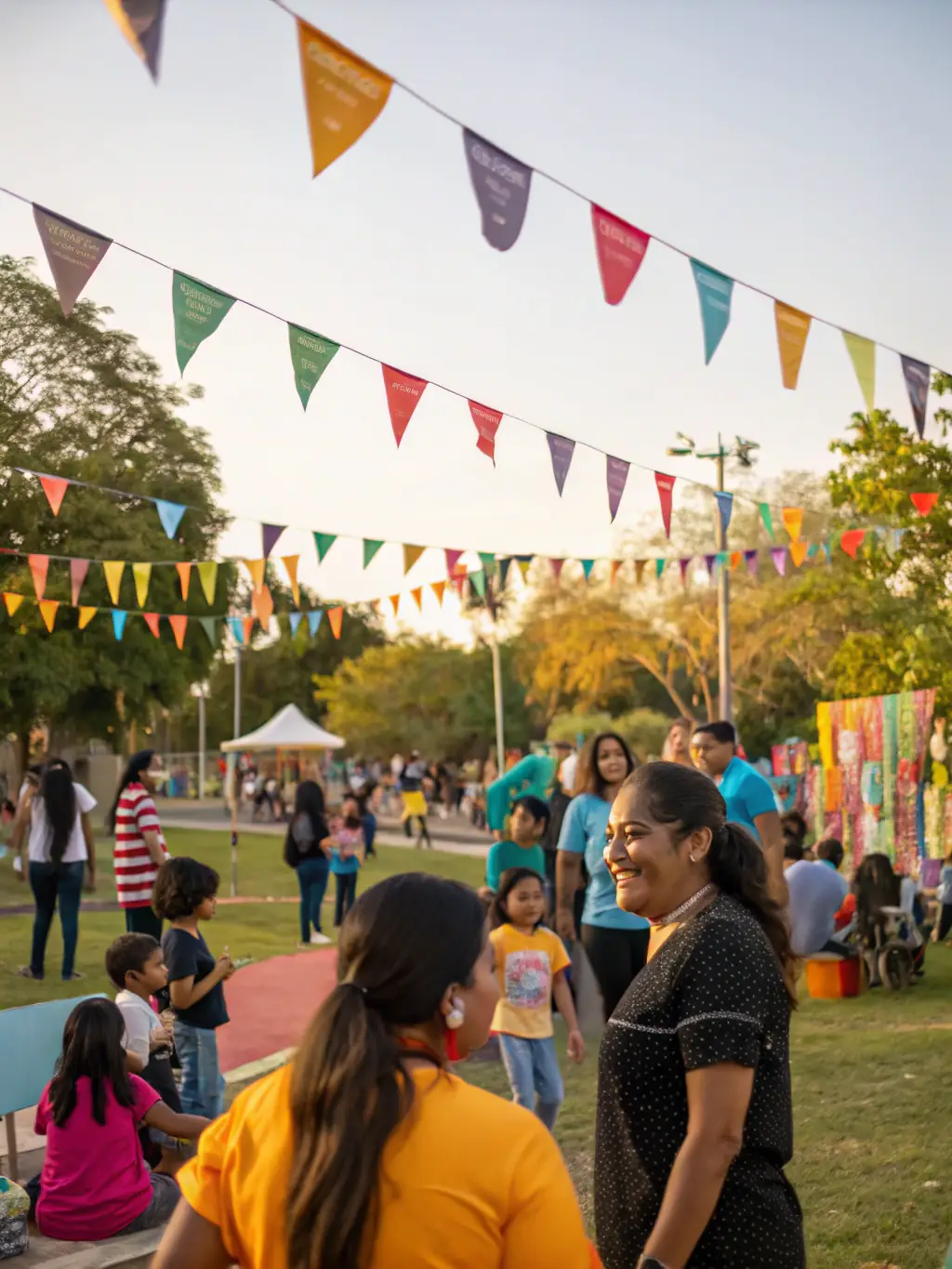 A group of people participating in a community event organized by the Fondation Eulalie-Rose, promoting inclusivity and social connection.